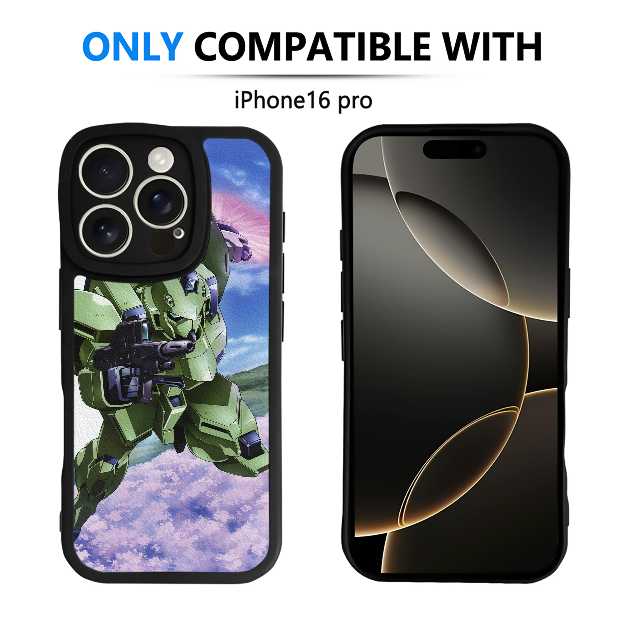 （画像用） 機動戦士ガンダム Mobile Suit Gundam 【iPhone 16シリーズ対応】シリコンスマホケース（レザー調） 材質：シリコン